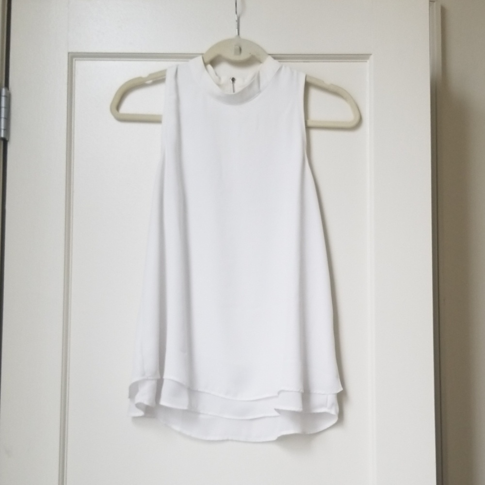 Flowy white tank